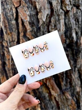 Patchwork Boo Press-On Nails